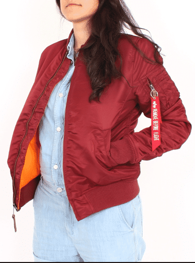 - Industries TT Bomber MA-1 Alpha Jackets Burgundy Women