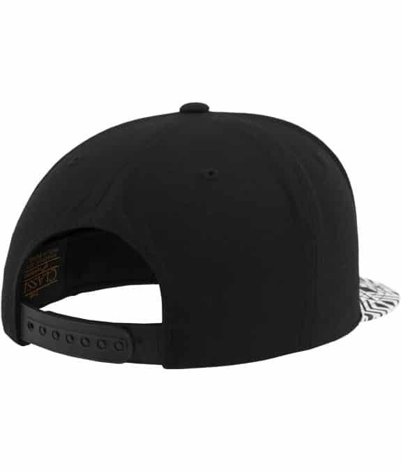 Geometric Visor Snapback black white1