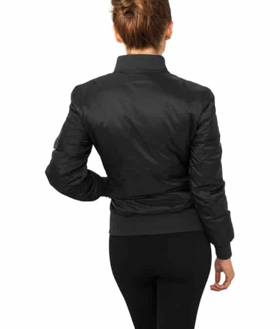 Urban Classics Ladies Basic Bomber Jacket Black 2