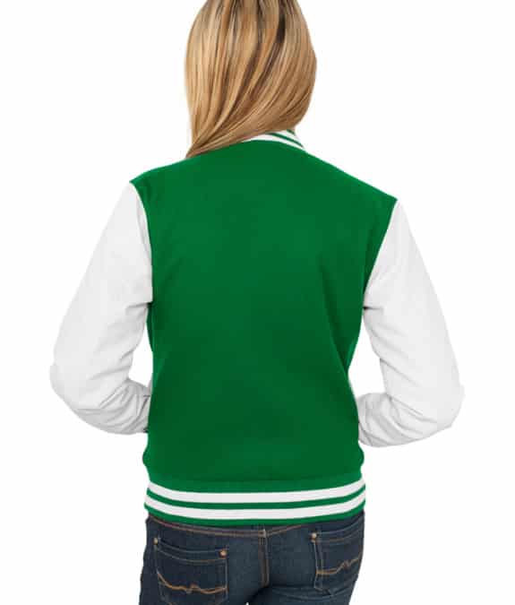 Urban Classics Ladies Oldschool College Jacket cgr wht 3
