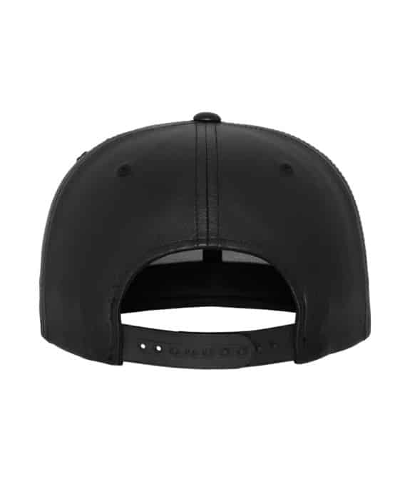 Full Leather Imitation Snapback black-black 3