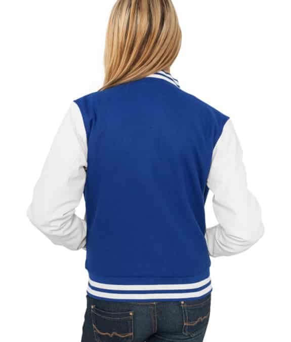 Urban Classics Ladies Oldschool College Jacket roy wht  2